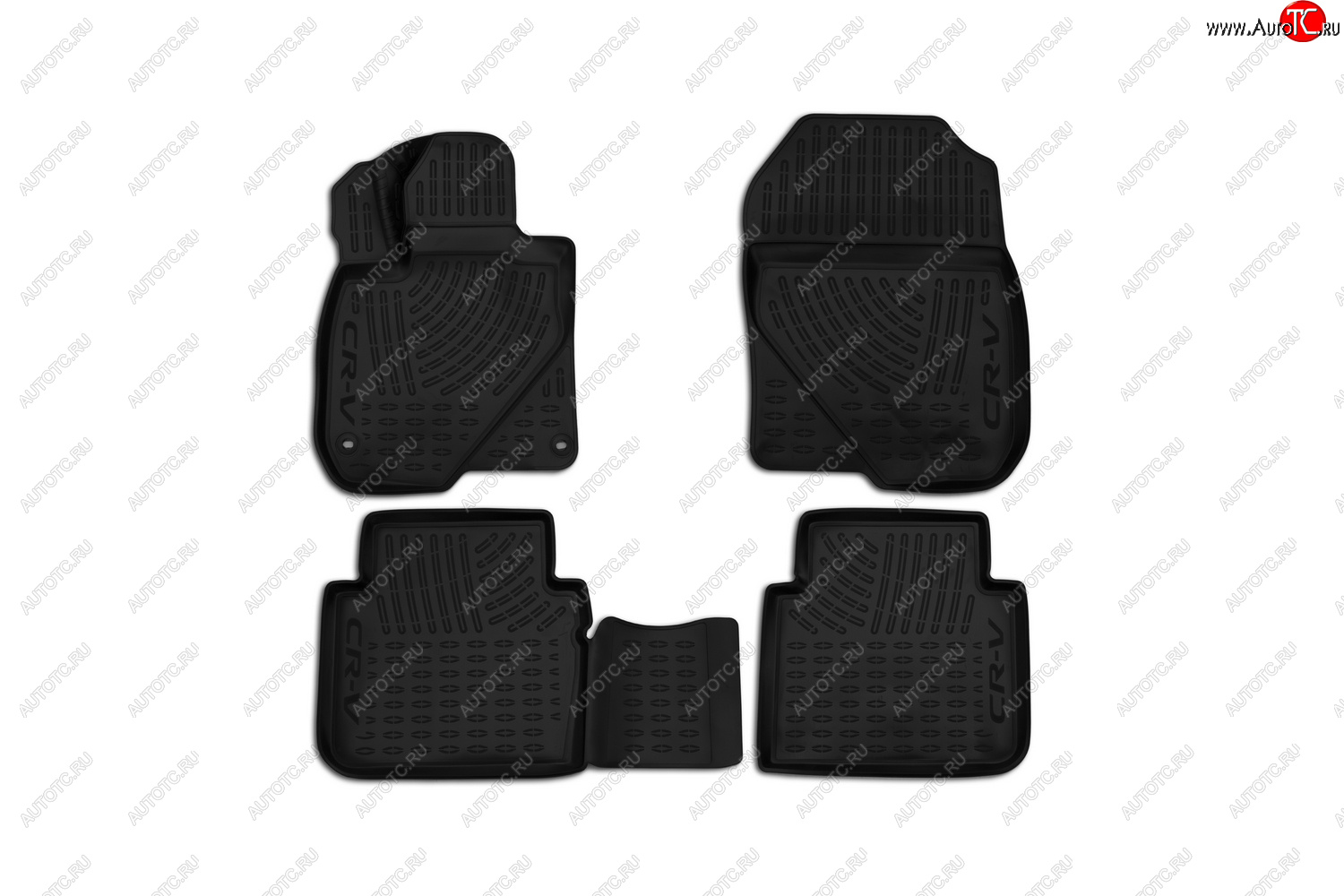 1 959 р. Комплект ковриков в салон HONDA 3D (полиуретан, чёрные)  Honda CR-V  RW,RT (2016-2024)