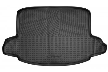 1 439 р. Коврик в багажник (нижний, без сабвуфера, полиуретан, чёрный) HONDA  Honda CR-V  RW,RT (2016-2024). Увеличить фотографию 1