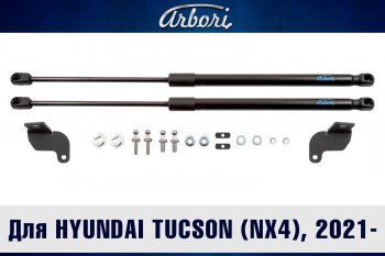 3 099 р. Упоры капота Arbori Hyundai Tucson 4 NX4 (2020-2022). Увеличить фотографию 1