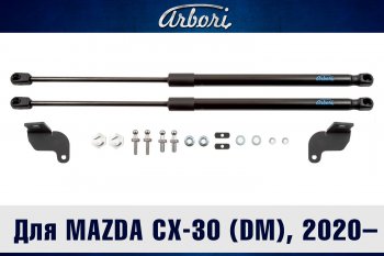 2 989 р. Упоры капота Arbori  Mazda CX-30  DM (2019-2024). Увеличить фотографию 1