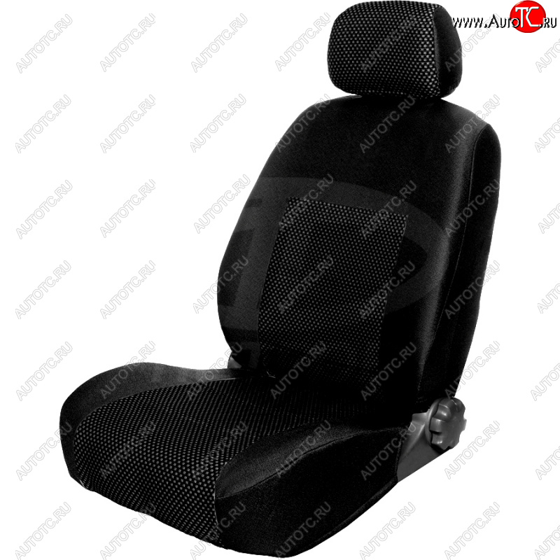 2 889 р. Комплект чехлов сидений (жаккард, сплош.) Петров ПУМА  Volkswagen Polo  5 (2009-2020) (черный)