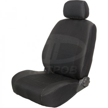2 679 р. Комплект чехлов сидений (жаккард, LT/без подлокотника) Петров Пума  Chevrolet Aveo  T300 (2011-2015) (серый). Увеличить фотографию 2