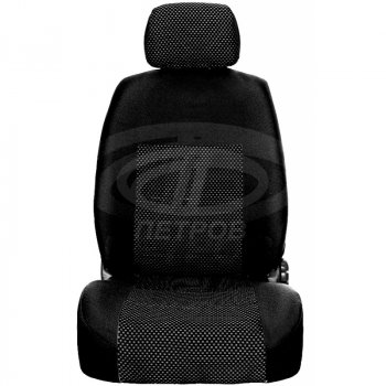 2 679 р. Комплект чехлов сидений (жаккард) Петров Пума  Chevrolet Cobalt (2011-2016) (черный). Увеличить фотографию 2