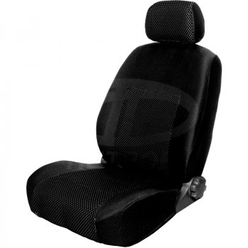 2 679 р. Комплект чехлов сидений (жаккард) Петров ПУМА  Hyundai Terracan  1 HP (2001-2007) (черный). Увеличить фотографию 1