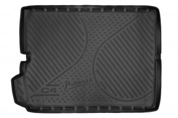 1 599 р. Коврик в багажник (полиуретан) CITROEN  CITROEN C4 Grand Picasso - C4 picasso  3D (черный). Увеличить фотографию 1