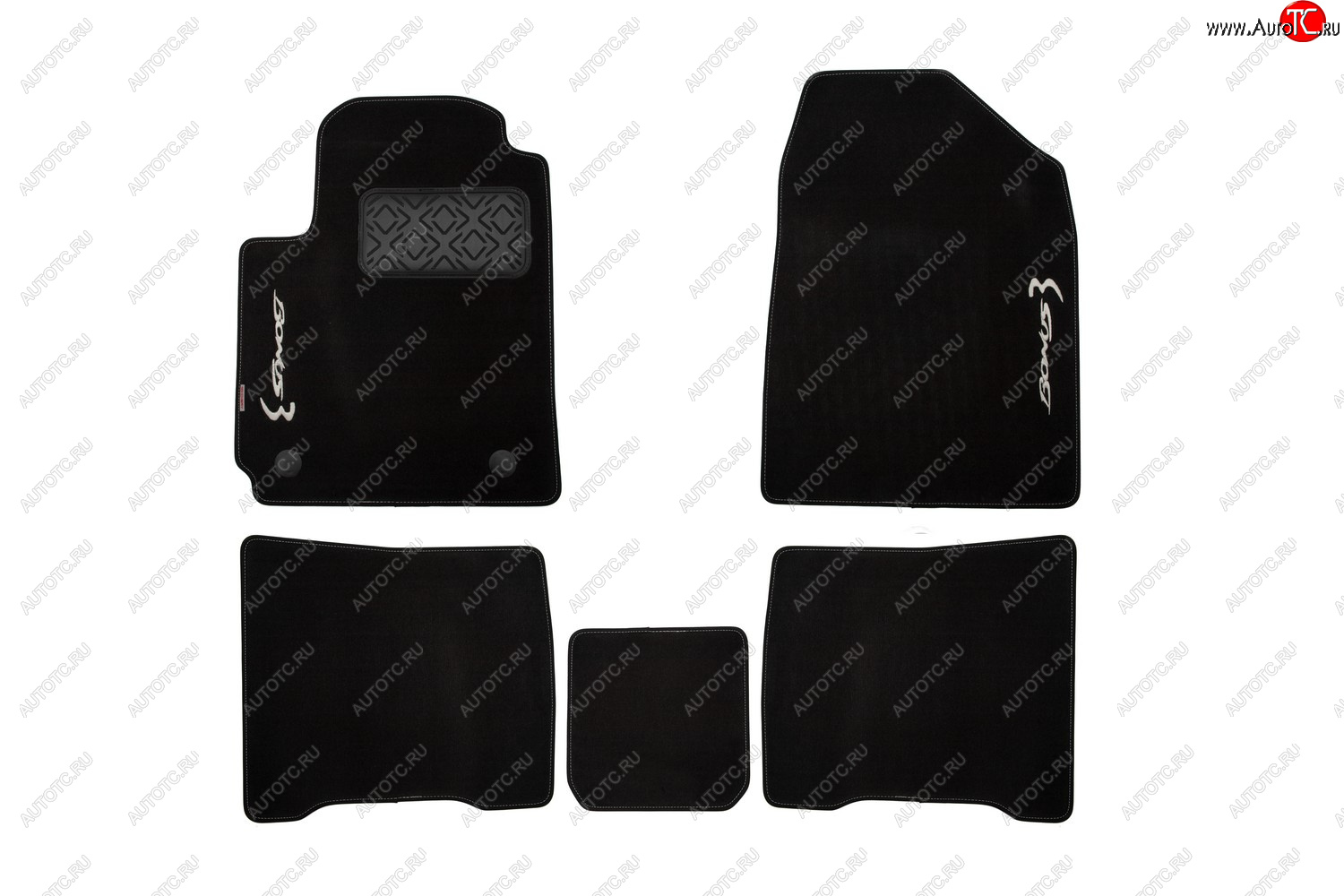 459 р. Комплект ковриков в салон (чёрные, текстиль) Element Chery Bonus 3 (A19) седан (2013-2016)