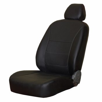 4 699 р. Комплект чехлов сидений (экокожа, сплош.) ПЕТРОВ Орегон  Renault Logan  2 (2014-2023) (черный). Увеличить фотографию 2