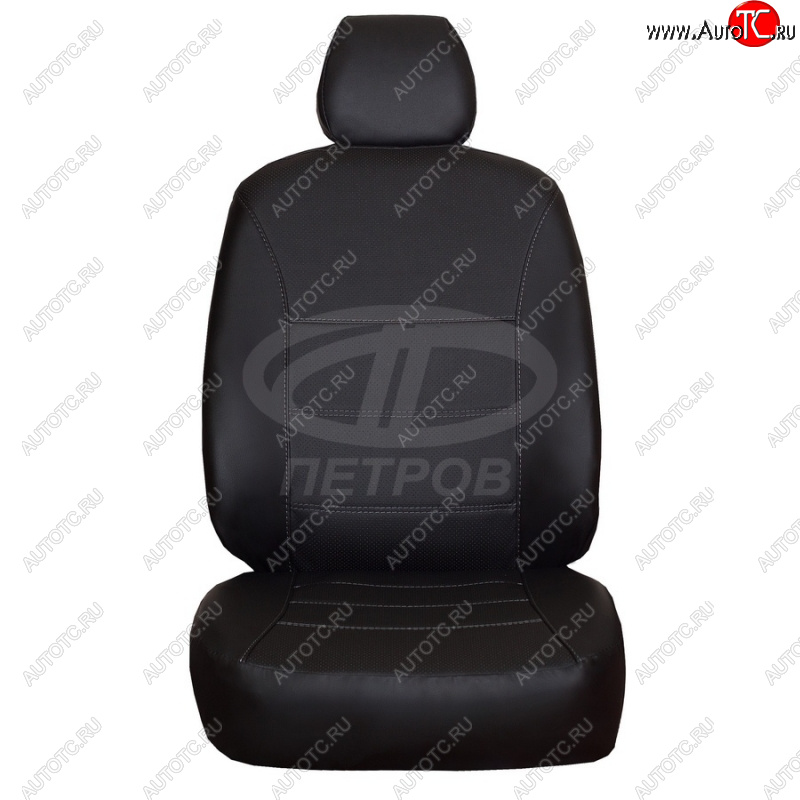 4 699 р. Комплект чехлов сидений (экокожа, сплош.) ПЕТРОВ Орегон  Renault Logan  2 (2014-2023) (черный)