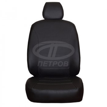 4 749 р. Чехлы сидений (экокожа, Titanium Тrend Sport) ПЕТРОВ Орегон  Ford Focus  3 (2010-2019) (Черный). Увеличить фотографию 2