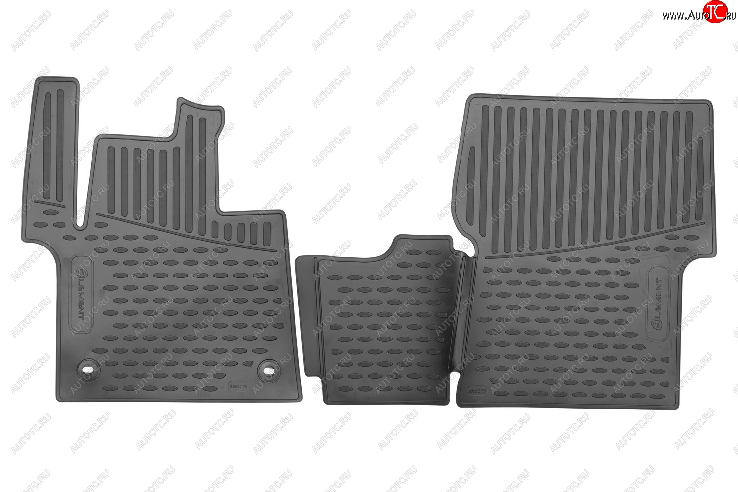 1 р. Комплект ковриков в салон (2 ряд, текстиль, чёрные) Element  Peugeot Traveller (2016-2024)