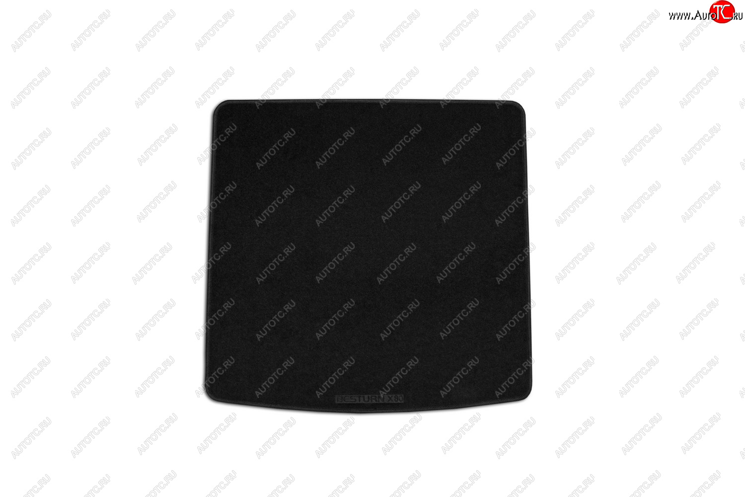 339 р. Коврик в багажник (с логотипом, текстиль, чёрный) Klever  FAW Besturn X80 (2017-2024)