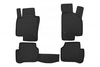 3 499 р. Комплект ковриков в салон (ПУ, повышенная износостойкость, чёрные) Format  Volkswagen Passat  B6 (2005-2011). Увеличить фотографию 1