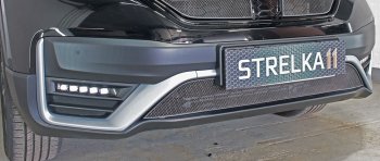 3 079 р. Защитная сетка радиатора в бампер (ячейка 3х7 мм) Стрелка11 Стандарт Honda CR-V RW,RT рестайлинг (2019-2024) (черная). Увеличить фотографию 1