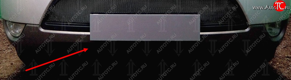 2 689 р. Защитная сетка радиатора в бампер (ячейка 3х7 мм, низ) Стрелка11 Стандарт  Hyundai IX55 (2008-2012) (черная)