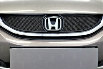 3 499 р. Защитная сетка в решетку радиатора (ячейка 3х7 мм) Стрелка11 Стандарт  Honda Civic  9 (2011-2016) (черная). Увеличить фотографию 2