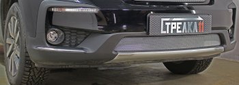 2 799 р. Защитная сетка радиатора в бампер (ячейка 3х7 мм, низ) Стрелка11 Стандарт  Honda Pilot  YF6 (2018-2024) (хром). Увеличить фотографию 1