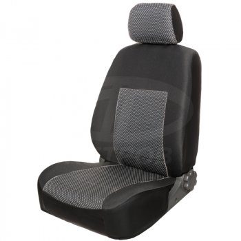 3 499 р. Комплект чехлов сидений (экокожа-жаккард) Петров К1  Nissan Sentra  7 (2014-2017) (Черный). Увеличить фотографию 1