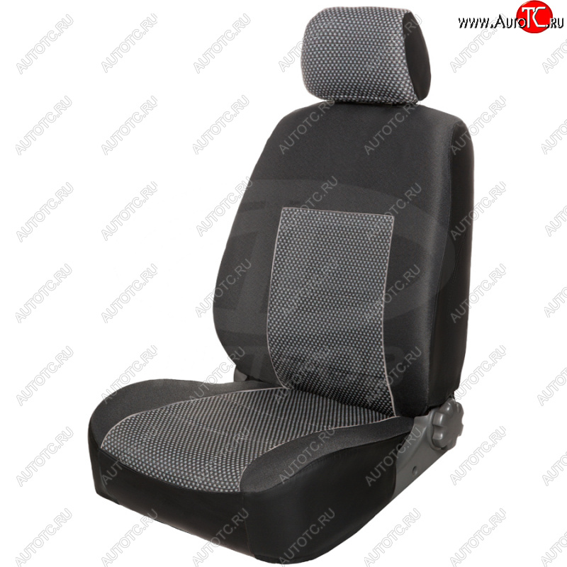 3 499 р. Комплект чехлов сидений (экокожа-жаккард) Петров К1  Nissan Sentra  7 (2014-2017) (Черный)