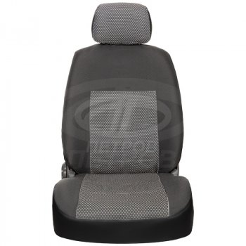 3 499 р. Комплект чехлов сидений (экокожа-жаккард) Петров К1  Nissan Sentra  7 (2014-2017) (Черный). Увеличить фотографию 2
