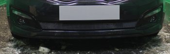 2 769 р. Защитная сетка радиатора в бампер (ячейка 3х7 мм, низ) Стрелка11 Стандарт  KIA Ceed  2 JD (2015-2018) (черная). Увеличить фотографию 1