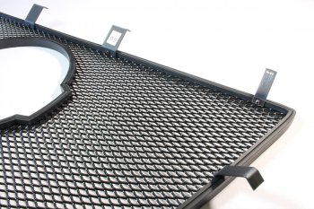 3 399 р. Защитная сетка в решетку радиатора (ячейка 3х7 мм, под логотип) Стрелка11 Стандарт  KIA Sorento  XM (2009-2012) (черная). Увеличить фотографию 3