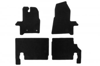 349 р. Коврики салона (8 мест, текстиль) Klever Econom  Ford Tourneo Custom (2012-2024) (Чёрные). Увеличить фотографию 1