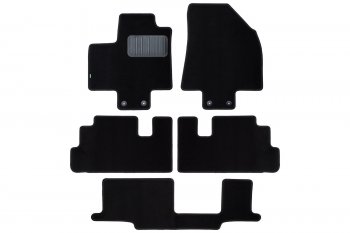 2 049 р. Комплект ковриков в салон (8 мест, чёрные, текстиль) Klever Standard  Nissan Pathfinder  R53 (2021-2024). Увеличить фотографию 1