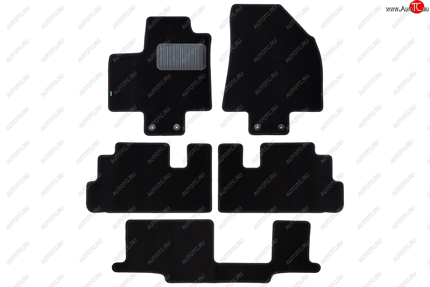 2 049 р. Комплект ковриков в салон (8 мест, чёрные, текстиль) Klever Standard  Nissan Pathfinder  R53 (2021-2024)