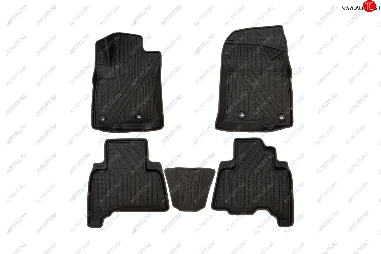 1 599 р. Комплект ковриков в салон Kvest 3D (полистар основа - чёрная. кант - серый) Lexus GX 460 2 J150 2-ой рестайлинг (2019-2024)
