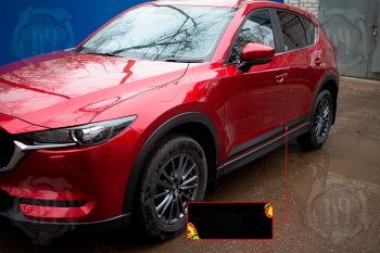 1 269 р. Передний левый молдинг на дверь Русская Артель  Mazda CX-5  KF (2016-2024) (Поверхность шагрень). Увеличить фотографию 1