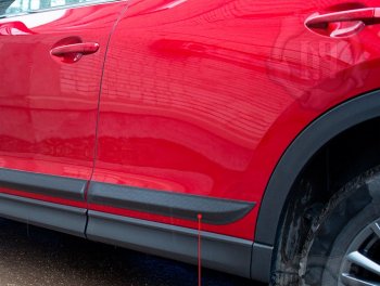 849 р. Задний левый молдинги на дверь Русская Артель  Mazda CX-5  KF (2016-2024) (Поверхность шагрень). Увеличить фотографию 2