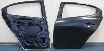 14 999 р. Левая дверь задняя BodyParts Mazda 3/Axela BM рестайлинг седан (2016-2019) (Неокрашенная). Увеличить фотографию 1