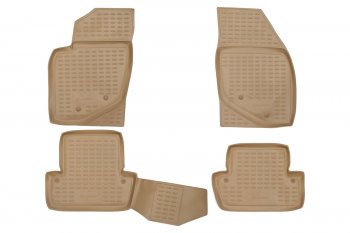 Комплект ковриков в салон (полиуретан, бежевые) Element Volvo (Вольво) S60 (С60)  RS,RH седан (2000-2010) RS,RH седан дорестайлинг, рестайлинг