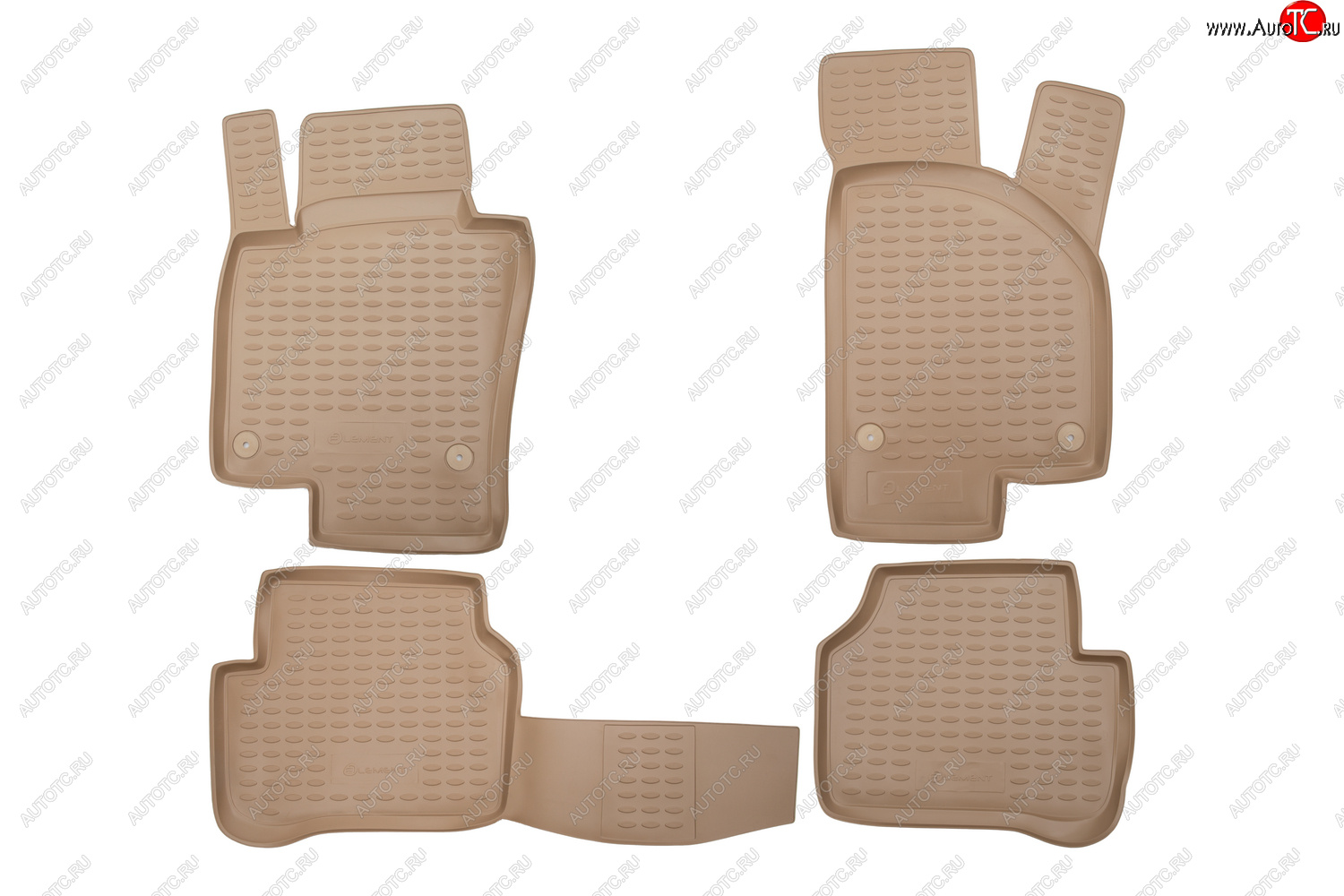 4 999 р. Комплект ковриков в салон (полиуретан, бежевые) Element Volkswagen Passat CC рестайлинг (2012-2016)