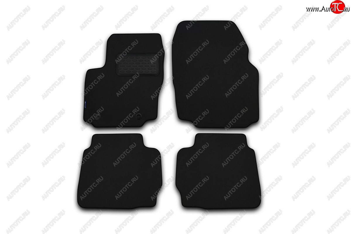 359 р. Комплект ковриков в салон (МКПП, чёрные, текстиль) Element  Ford Edge  2 (2015-2018) (Текст новой модификации)