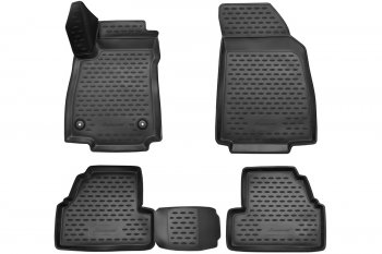 1 669 р. Комплект ковриков в салон CHEVROLET 3D (полиуретан, чёрные) Chevrolet Tracker (2019-2024). Увеличить фотографию 1