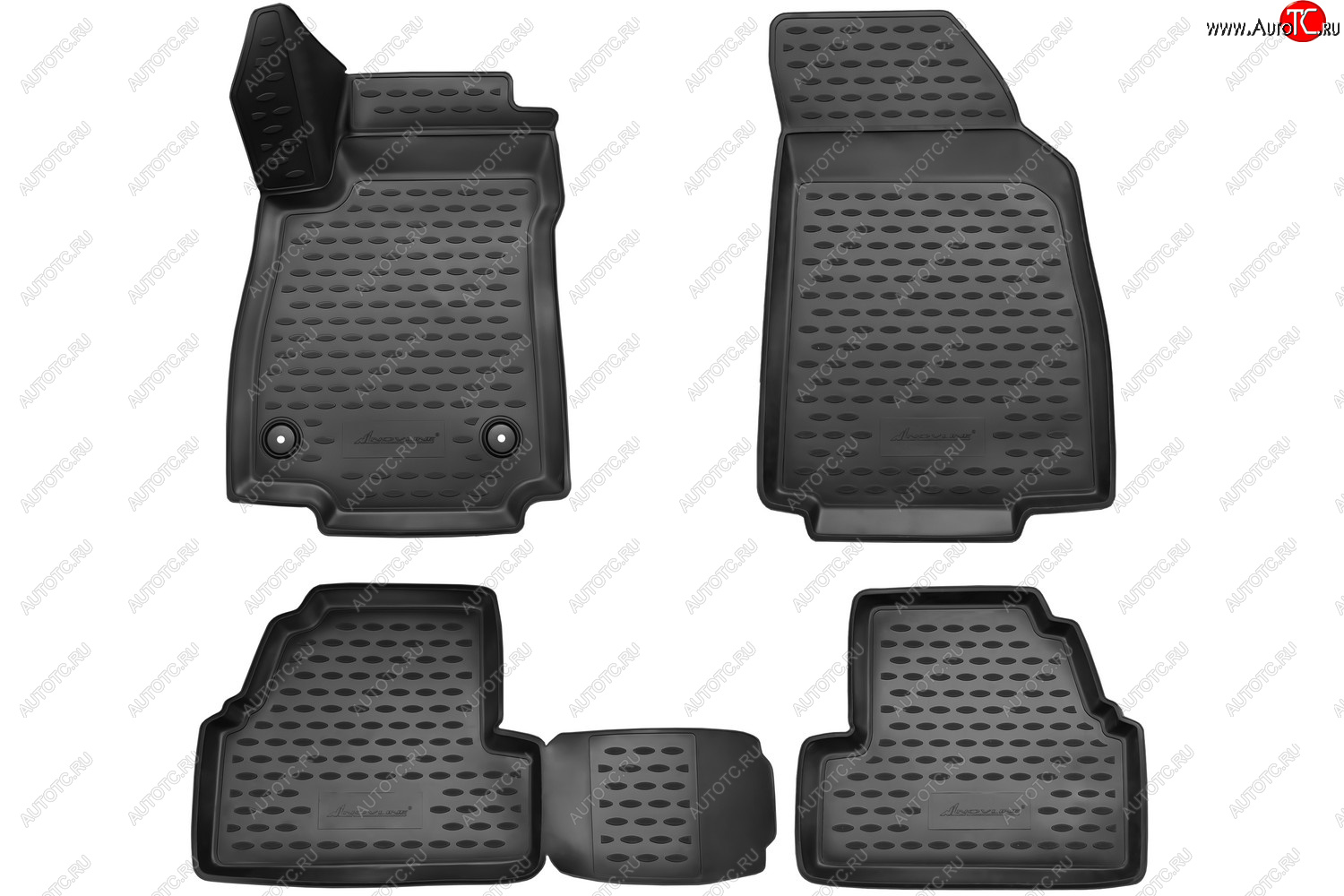 1 669 р. Комплект ковриков в салон CHEVROLET 3D (полиуретан, чёрные) Chevrolet Tracker (2019-2024)