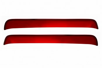 Дефлекторы окон (без логотипа MAN TGA, накладные, прямые, красные) REIN MAN TGA (2000-2024)