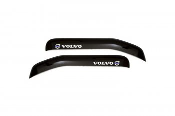 Дефлекторы окон (с логотипом VOLVO, накладные, дымчатые) REIN Volvo FH 13 (2013-2024)