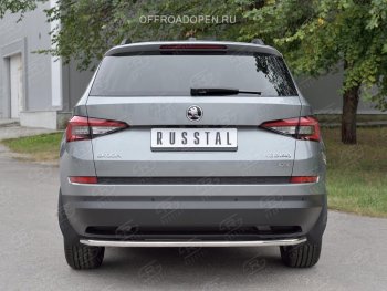 10 399 р. Защита заднего бампера (Ø42 мм, нержавейка) Russtal Skoda Kodiaq NU7 дорестайлинг (2017-2021). Увеличить фотографию 2