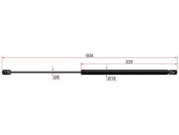 569 р. Газовый упор крышки багажника SAT Skoda Octavia A5 лифтбэк рестайлинг (2008-2013). Увеличить фотографию 1