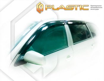 2 169 р. Комплект дефлекторов окон CA Plastic  Skoda Octavia  Tour A4 1U5 (1996-2010) (Classic полупрозрачный, Без хром.молдинга). Увеличить фотографию 1