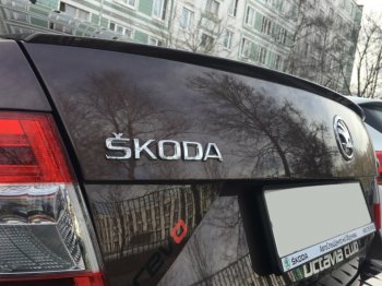 2 799 р. Лип спойлер АВТОКРАТ  Skoda Octavia  A7 (2012-2020) (Неокрашенный). Увеличить фотографию 4