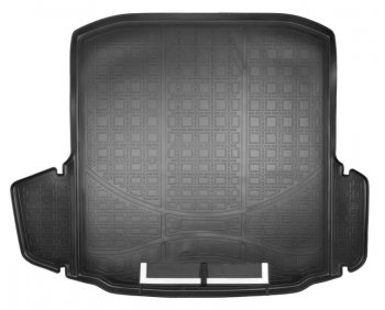 Коврик в багажник Norplast Skoda (Шкода) Octavia (Октавия)  A7 (2012-2017) A7 дорестайлинг лифтбэк  (Черный с фартуком)