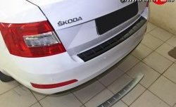 1 049 р. Накладка защитная на задний бампер Drive Skoda Octavia A7 дорестайлинг лифтбэк (2012-2017) (Глянец под окраску, Неокрашенная). Увеличить фотографию 1