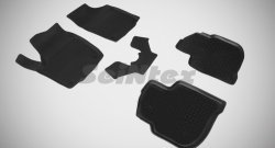 4 599 р. Износостойкие коврики в салон с высоким бортом SeiNtex Premium 4 шт. (резина)  Skoda Rapid  NH3 (2012-2017). Увеличить фотографию 1