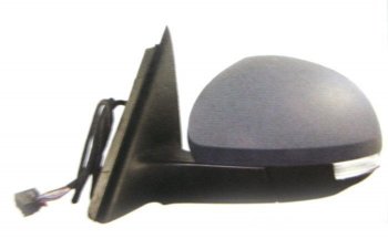 7 599 р. Боковое левое зеркало заднего вида SAT (обогрев, поворот, 7 контактов) Skoda Yeti (2009-2013) (Неокрашенное). Увеличить фотографию 1