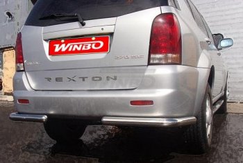 4 499 р. Защита заднего бампера WINBO (нержавейка)  SSANGYONG Rexton  Y200 (2001-2006). Увеличить фотографию 1