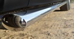 19 799 р. Защита порогов с круглыми вставками для ног из овальной трубы диаметром 75x42 мм Russtal  Subaru Forester  SJ (2012-2016). Увеличить фотографию 4