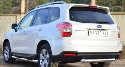 17 999 р. Одинарная защита заднего бампера из трубы диаметром 76 мм SLITKOFF Subaru Forester SJ дорестайлинг (2012-2016). Увеличить фотографию 4